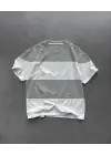 SBRD- Erkek  kısa Kol Bisiklet Yaka Parçalı T-shirt - Gri