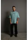 SBRD- Erkek Oversize Tişört Golf Gtı Retro Araba Baskılı T-shirt - Mint Yeşili
