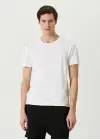SBRD- Erkek  Tişört Basic Bisiklet Yaka Regular kısa Kol T-shirt - Beyaz