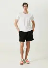 SBRD- Erkek  Tişört Basic Bisiklet Yaka Regular kısa Kol T-shirt - Beyaz