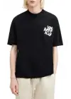 SBRD- Erkek Tişört Baskılı Oversize Kısa Kol T-shirt - Siyah