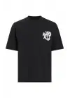 SBRD- Erkek Tişört Baskılı Oversize Kısa Kol T-shirt - Siyah