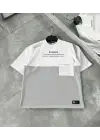 SBRD- Erkek Tişört Torba Cepli Parçalı Kısa Kol T-shirt - Gri