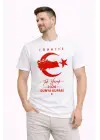 SBRD- Erkek Türkiye Ay Yıldız Baskılı Taraftar Forma T-shirt - Beyaz
