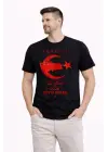 SBRD- Erkek Türkiye Ay Yıldız Baskılı Taraftar Forma T-shirt - Siyah