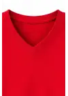 SBRD- Genç Erkek Çocuk V Yaka Tişört Model - Bordo