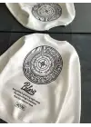 SBRD- Kadın 3 İplik Pamuklu Bisiklet Yaka Baskılı Sweatshirt - Beyaz