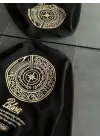 SBRD- Kadın 3 İplik Pamuklu Bisiklet Yaka Baskılı Sweatshirt - Siyah