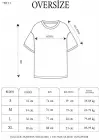 SBRD- Kadın Baskılı T-shirt Kısa Kol Bisiklet Yaka Oversize Tişört - Siyah