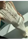 SBRD- Kadın Kalın Fitilli Uzun Triko Elbise - Kırık Beyaz