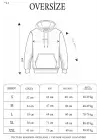 SBRD- Kadın Kapüşonlu Kanguru Cepli 3 İplik Pamuklu Oversize Hoodie Sweatshirt - Siyah