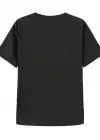 SBRD- Kadın T-shirt Bisiklet Yaka Oversize Kısa Kollu Tişört - Siyah