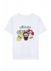 SBRD- Kız Labubu Çocuk Baskılı T-shirt - Beyaz