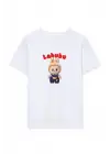 SBRD- Kız Labubu Çocuk Baskılı T-shirt - Beyaz