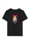 SBRD- Kız Labubu Çocuk Baskılı T-shirt - Beyaz