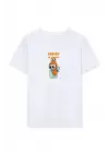 SBRD- Kız Labubu Çocuk Baskılı T-shirt - Beyaz