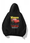 SBRD- Sevgililer Günü Özel Kapüşonlu Araba Baskılı Oversize Sweatshirt - Siyah