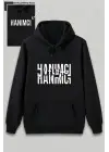 SBRD- Sevgililer Günü Özel Kapüşonlu Hanımcı Baskılı Oversize Sweatshirt - Siyah