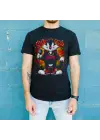 SBRD- Sylvester Graffiti Baskılı Unisex Siyah Oversize Tişört - 24/1 Penye