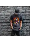 SBRD- Sylvester Graffiti Baskılı Unisex Siyah Oversize Tişört - 24/1 Penye