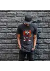 SBRD- Sylvester Graffiti Baskılı Unisex Siyah Oversize Tişört - 24/1 Penye
