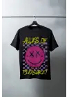 SBRD- Unisex Oversize 24/1 Penye Dtf Baskılı Tişört - Dtf123