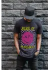 SBRD- Unisex Oversize 24/1 Penye Dtf Baskılı Tişört - Dtf123