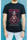 SBRD- Unisex Oversize 24/1 Penye Dtf Baskılı Tişört - Dtf144