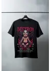 SBRD- Unisex Oversize 24/1 Penye Dtf Baskılı Tişört - Dtf144
