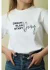 SBRD- Unisex Oversize 24/1 Penye Dtf Baskılı Tişört - Dtf226