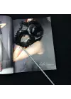 Siyah Işıltılı Tutmalı Fotoğraf Çekimi Maskesi 18x29 cm