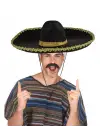 Sombrero Meksika Şapkası Mariachi Altın Şeritli Yetişkin Boy