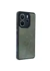 STRMN- Xiaomi Redmi Note 14 4g Kılıf Aras Deri Kapak - Koyu Yeşil