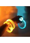 Turuncu Led Işıklı Baskı Yapılabilen Pilli Bileklik Bilezik 1,5 cm Genişlik