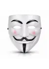 V Mask Premium Vendetta Beyaz Maske (Guy Fawkes Stil)