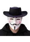 Vendetta Maske ve Şapka Seti – Anonim Stil Parti Maskesi