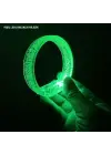 Yeşil Led Işıklı Baskı Yapılabilen Pilli Bileklik Bilezik 1,5 cm Genişlik