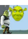 Yeşil Shrek Maskesi 21x25 cm