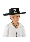 Z Logolu Çocuk Boy Bağcıklı Zorro Şapkası