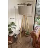 3 Ayaklı Tripod Lambader Vizon Kumaş Başlık