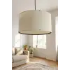 Bej Kumaş Başlıklı Sarkıt Avize 35 CM