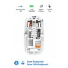 Bluetooth USB Çift Modlu Sessiz Mouse, Şeffaf Mıknatıslı Kapaklı, TypeC Şarjlı, DPI Ayarlı, Kablosuz 10m Çekim Mesafeli, Masaüstü Kısayol Tuşlu, Taşınabilir Şarjlı Mouse Beyaz