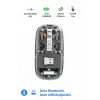 Bluetooth USB Çift Modlu Sessiz Mouse, Şeffaf Mıknatıslı Kapaklı, TypeC Şarjlı, DPI Ayarlı, Kablosuz 10m Çekim Mesafeli, Masaüstü Kısayol Tuşlu, Taşınabilir Şarjlı Mouse Siyah