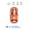 Bluetooth USB Çift Modlu Sessiz Mouse, Şeffaf Mıknatıslı Kapaklı, TypeC Şarjlı, DPI Ayarlı, Kablosuz 10m Çekim Mesafeli, Masaüstü Kısayol Tuşlu, Taşınabilir Şarjlı Mouse Turuncu