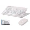 Kablosuz Bluetooth Smart Klavye Mouse Seti Şarjlı 1600 Dpi Pembe HDX2508P
