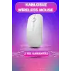 Kablosuz Mouse Fare Şarjlı Bluetooth Wireless Çift Modlu Sessiz