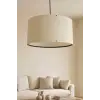 Krem Kumaş Başlıklı Sarkıt Avize 35 CM