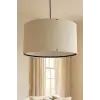 Krem Kumaş Başlıklı Sarkıt Avize 35 CM