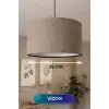 Vizon Kumaş Başlıklı Sarkıt Avize 35 CM