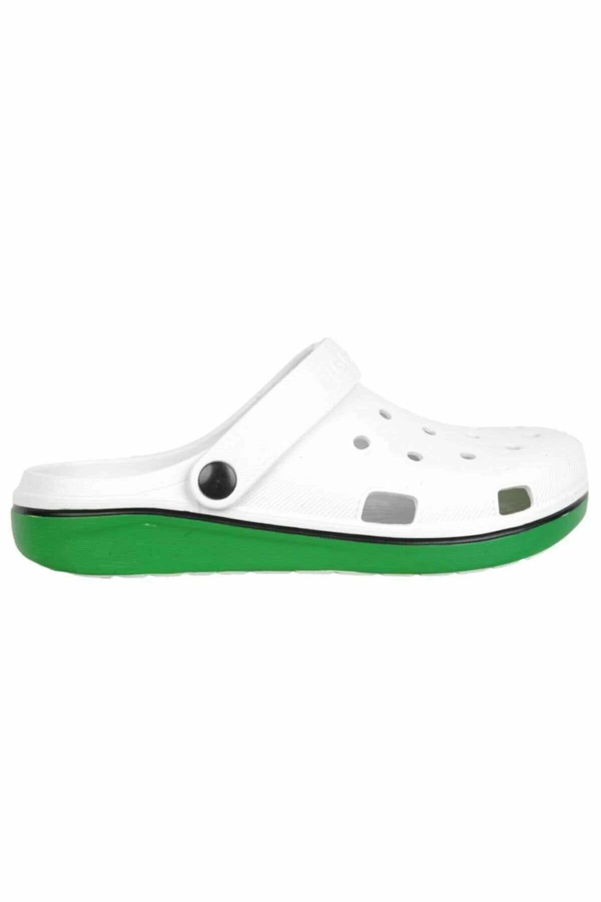 Gezer Erkek Sandalet Terlik Eva 12471 Yeşil/Beyaz